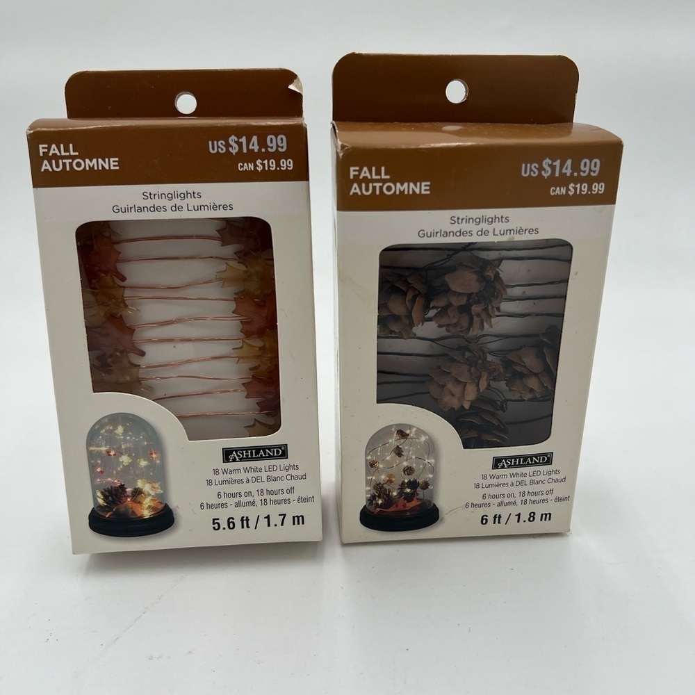 Ashland String Lights with Autumn Leaves and Pinecones – Perfect Fall Décor